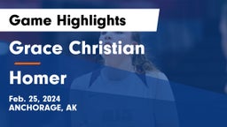 Grace Christian  vs Homer  Game Highlights - Feb. 25, 2024