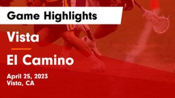 Vista  vs El Camino  Game Highlights - April 25, 2023