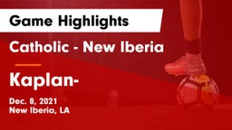 Catholic  - New Iberia vs Kaplan- Game Highlights - Dec. 8, 2021