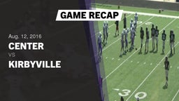 Recap: Center  vs. Kirbyville  2016