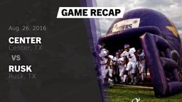 Recap: Center  vs. Rusk  2016