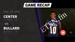 Recap: Center  vs. Bullard  2016