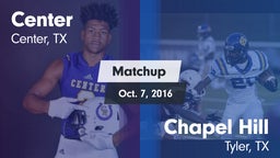 Matchup: Center  vs. Chapel Hill  2016