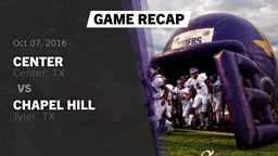 Recap: Center  vs. Chapel Hill  2016