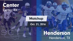 Matchup: Center  vs. Henderson  2016