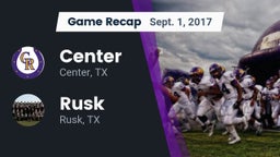 Recap: Center  vs. Rusk  2017