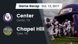 Recap: Center  vs. Chapel Hill  2017