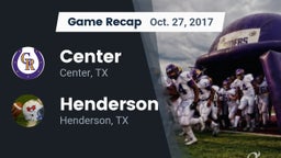Recap: Center  vs. Henderson  2017