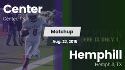 Matchup: Center  vs. Hemphill  2018