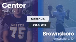 Matchup: Center  vs. Brownsboro  2018