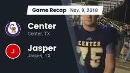 Recap: Center  vs. Jasper  2018