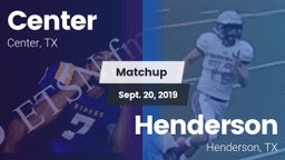 Matchup: Center  vs. Henderson  2019