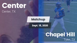Matchup: Center  vs. Chapel Hill  2020