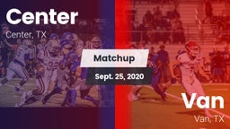 Matchup: Center  vs. Van  2020