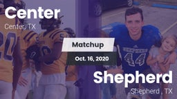 Matchup: Center  vs. Shepherd  2020