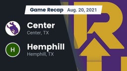 Recap: Center  vs. Hemphill  2021