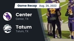 Recap: Center  vs. Tatum  2022