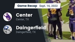 Recap: Center  vs. Daingerfield  2022