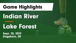 Indian River  vs Lake Forest  Game Highlights - Sept. 20, 2022