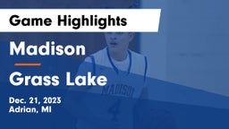 Madison  vs Grass Lake  Game Highlights - Dec. 21, 2023