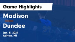 Madison  vs Dundee  Game Highlights - Jan. 5, 2024