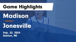Madison  vs Jonesville  Game Highlights - Feb. 22, 2024