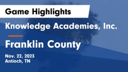 Knowledge Academies, Inc. vs Franklin County  Game Highlights - Nov. 22, 2023
