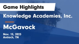 Knowledge Academies, Inc. vs McGavock  Game Highlights - Nov. 15, 2023
