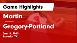 Martin  vs Gregory-Portland  Game Highlights - Jan. 8, 2019
