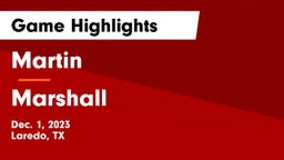 Martin  vs Marshall  Game Highlights - Dec. 1, 2023