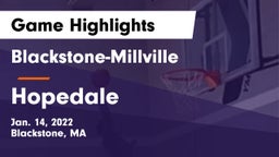 Blackstone-Millville  vs Hopedale  Game Highlights - Jan. 14, 2022
