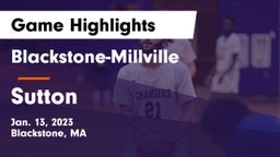 Blackstone-Millville  vs Sutton  Game Highlights - Jan. 13, 2023