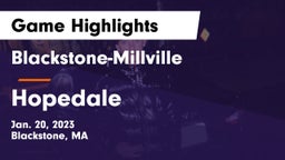 Blackstone-Millville  vs Hopedale  Game Highlights - Jan. 20, 2023