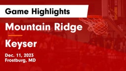 Mountain Ridge  vs Keyser  Game Highlights - Dec. 11, 2023