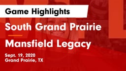 South Grand Prairie  vs Mansfield Legacy  Game Highlights - Sept. 19, 2020