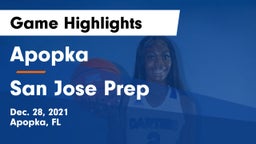 Apopka  vs San Jose Prep Game Highlights - Dec. 28, 2021