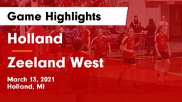 Holland  vs Zeeland West  Game Highlights - March 13, 2021