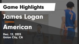 James Logan  vs American  Game Highlights - Dec. 12, 2023