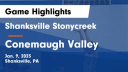 Shanksville Stonycreek  vs Conemaugh Valley  Game Highlights - Jan. 9, 2023