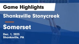 Shanksville Stonycreek  vs Somerset  Game Highlights - Dec. 1, 2023
