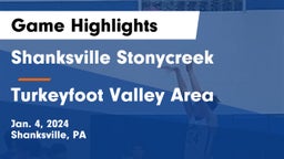 Shanksville Stonycreek  vs Turkeyfoot Valley Area Game Highlights - Jan. 4, 2024