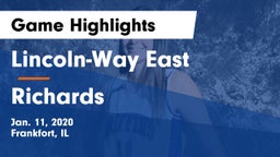 Lincoln-Way East  vs Richards  Game Highlights - Jan. 11, 2020