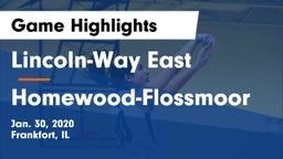 Lincoln-Way East  vs Homewood-Flossmoor  Game Highlights - Jan. 30, 2020