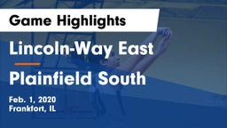 Lincoln-Way East  vs Plainfield South  Game Highlights - Feb. 1, 2020