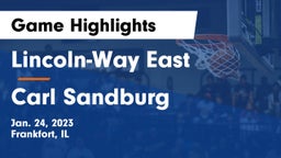 Lincoln-Way East  vs Carl Sandburg  Game Highlights - Jan. 24, 2023