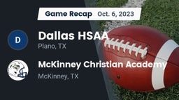 Recap: Dallas HSAA vs. McKinney Christian Academy 2023