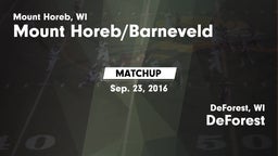 Matchup: Mount Horeb vs. DeForest  2016
