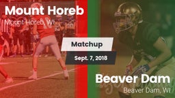 Matchup: Mount Horeb High vs. Beaver Dam  2018