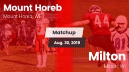 Matchup: Mount Horeb High vs. Milton  2019