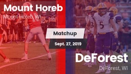Matchup: Mount Horeb High vs. DeForest  2019